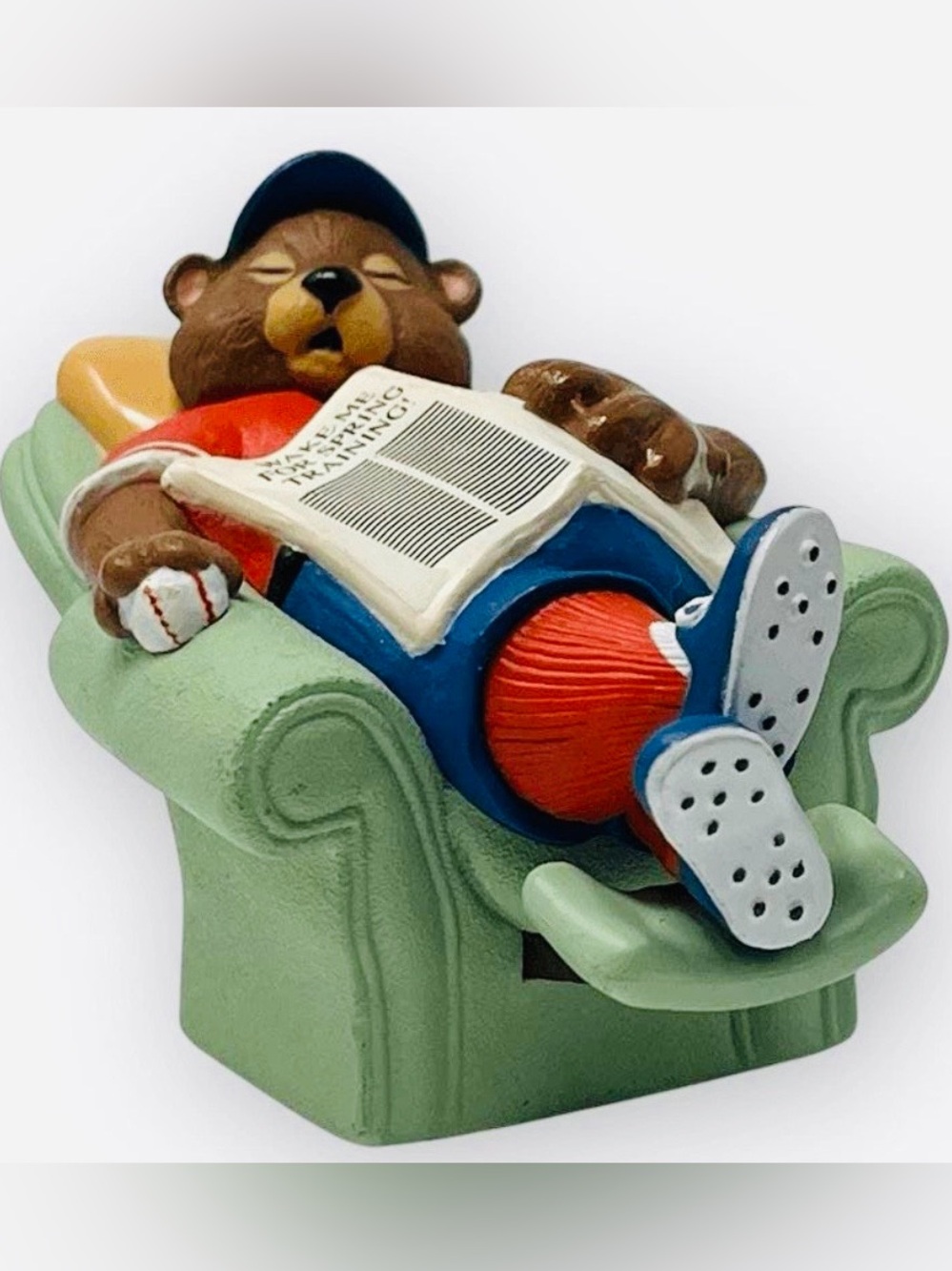 1996 Happy Holidays-doze Teddy Bear Kids Plush Bear Hallmark Ornament